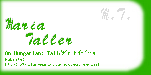 maria taller business card